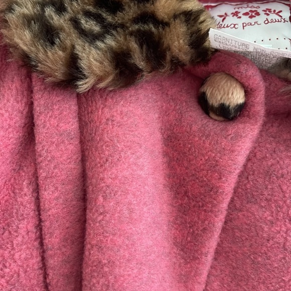 Deux Par Deux Jacket - pink cheetah leopard - size 3 vintage - Picture 2 of 3